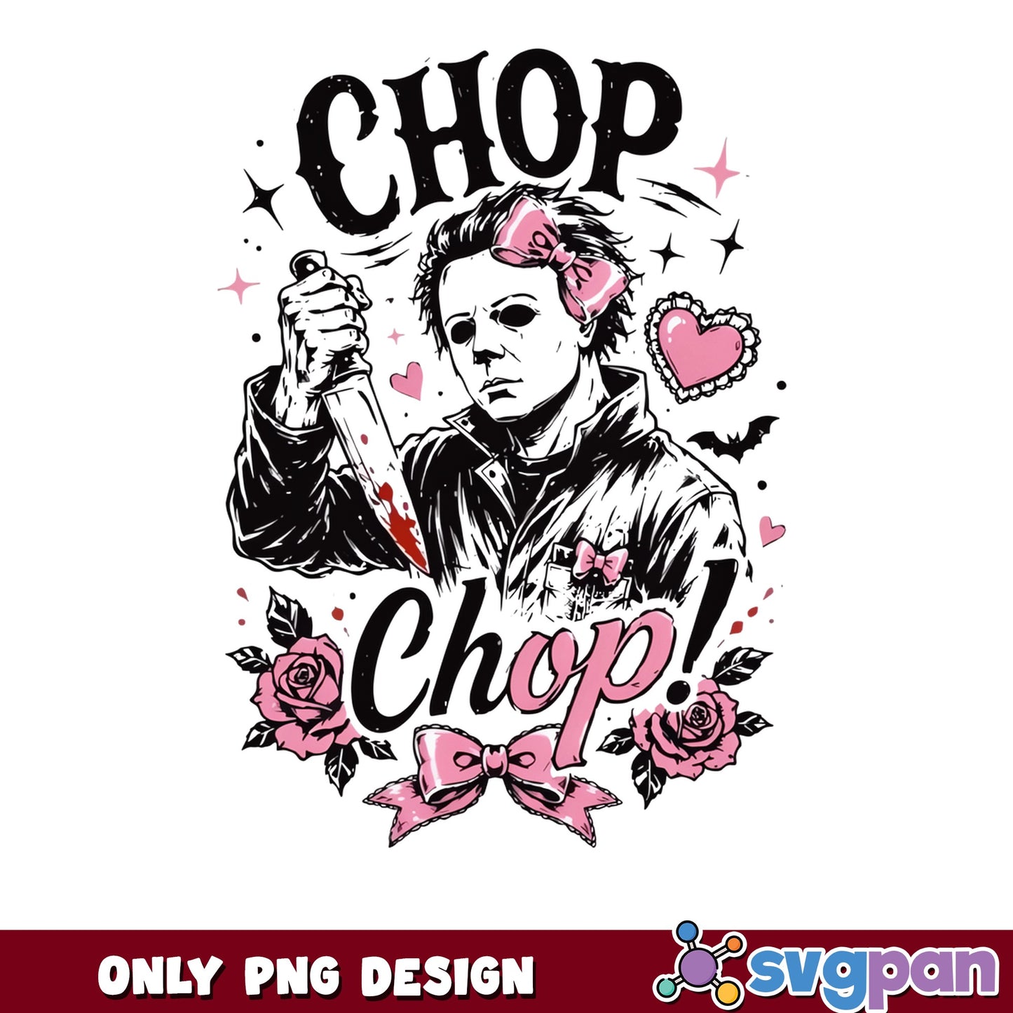 Michael Myers Chop Chop PNG, Horror Valentine PNG, Halloween PNG