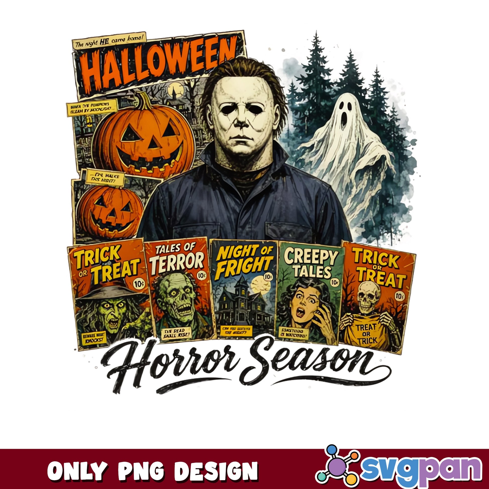 Michael Myers Horror Season PNG, Halloween PNG, Trick Or Treat PNG