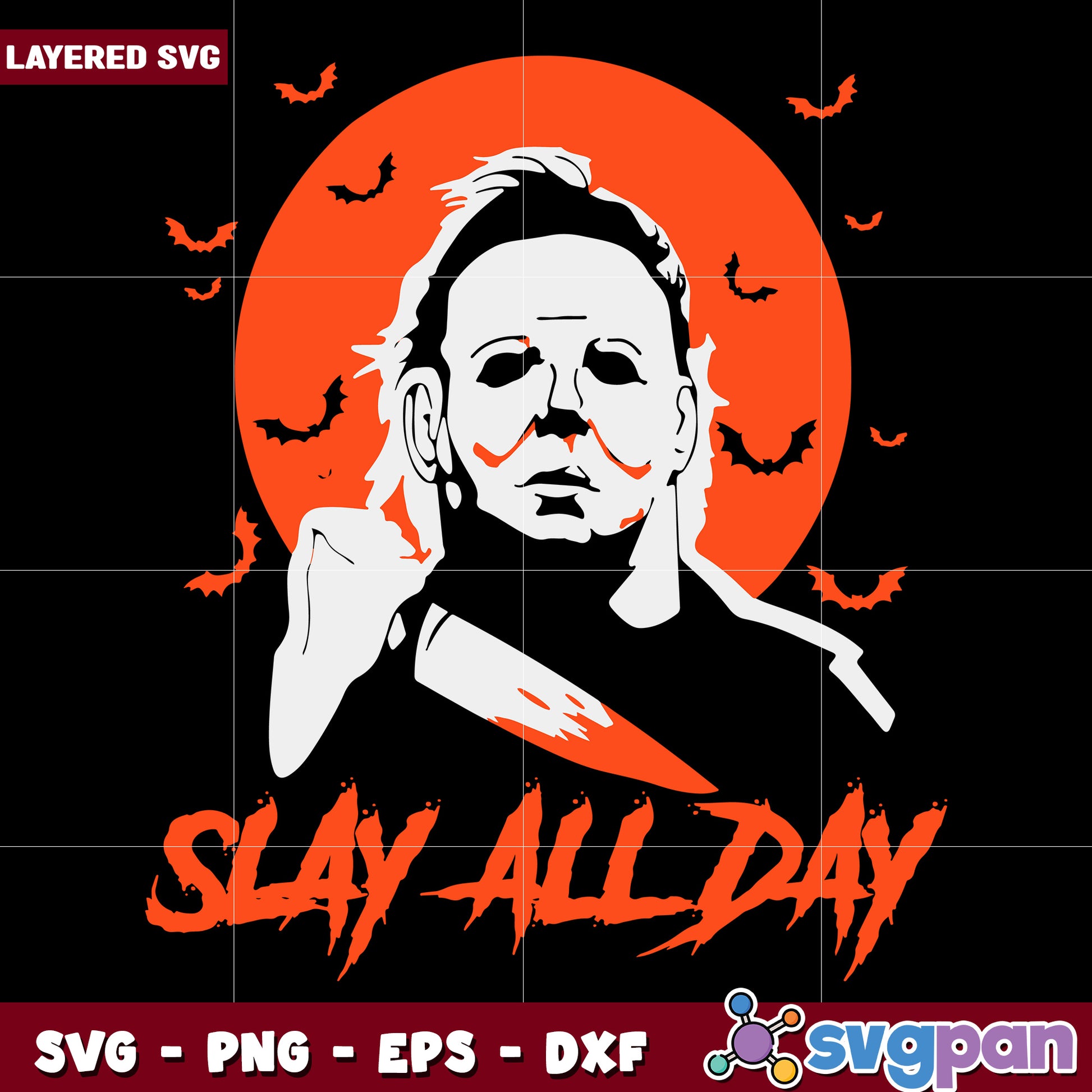 Michael myers killer slay and day svg, halloween michael svg, trick or treat svg