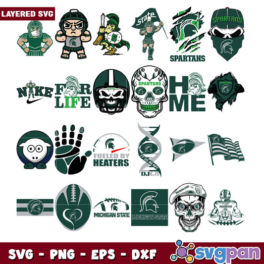 Michigan State Spartans SVG Bundle for Crafts