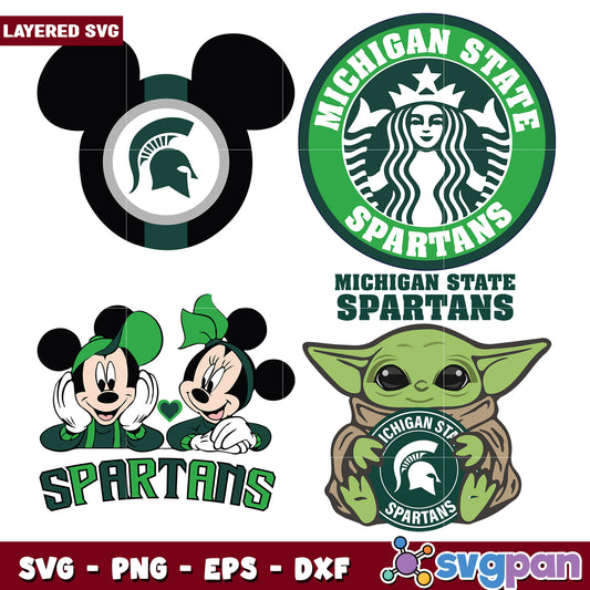 Michigan State Spartans SVG Bundle for Creative Use