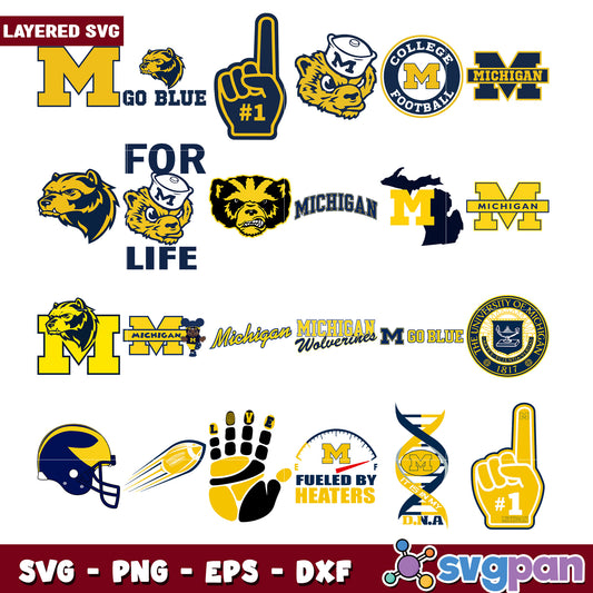 Michigan Wolverines SVG Bundle