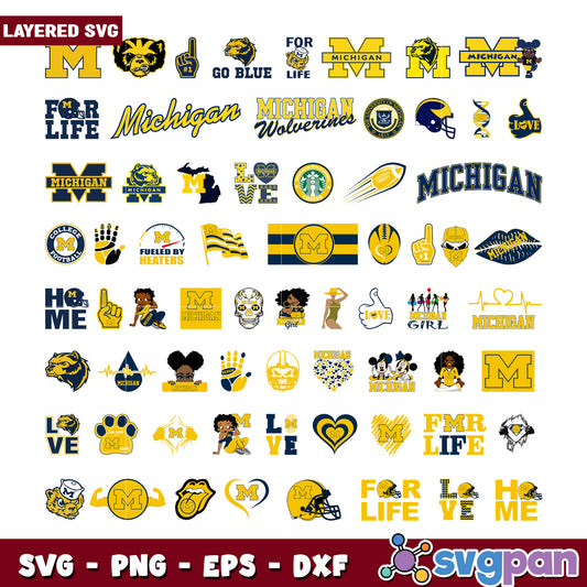 Michigan Wolverines SVG Bundle for Creative Projects