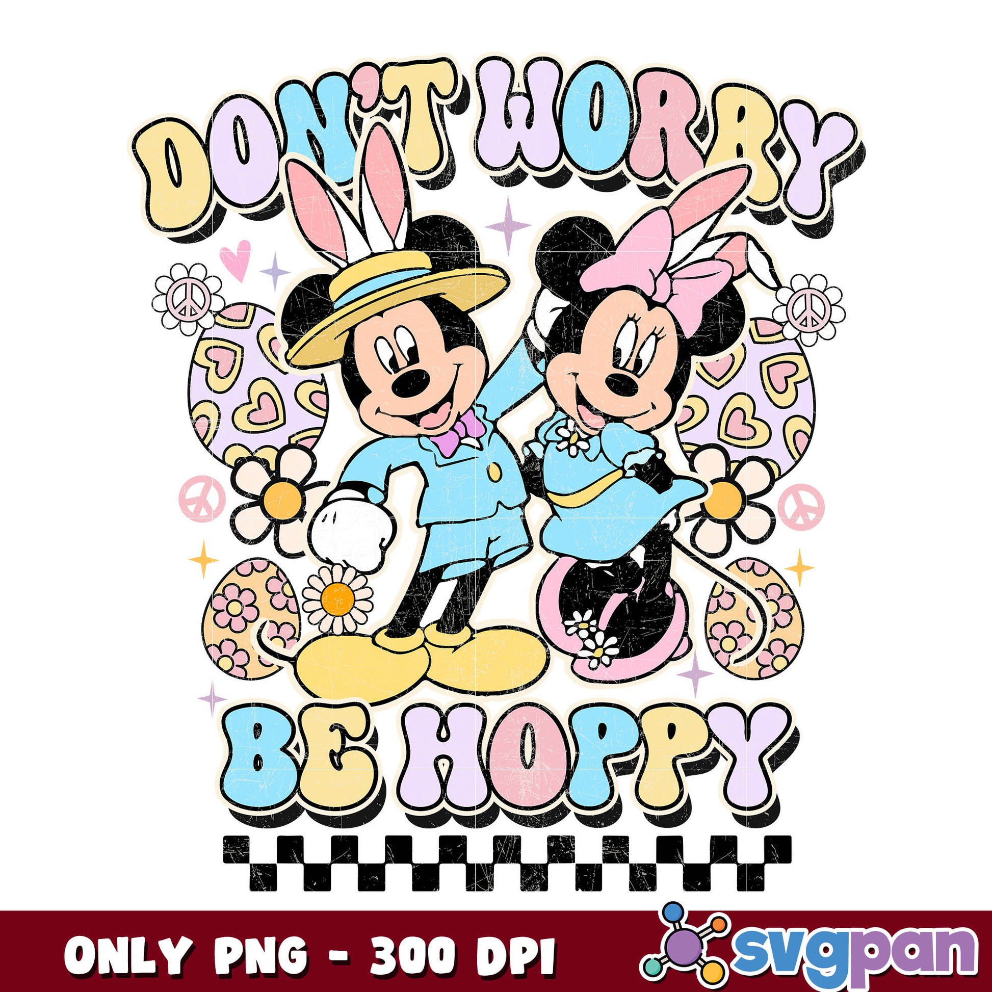 Mickey Dont Worry be happy easter png