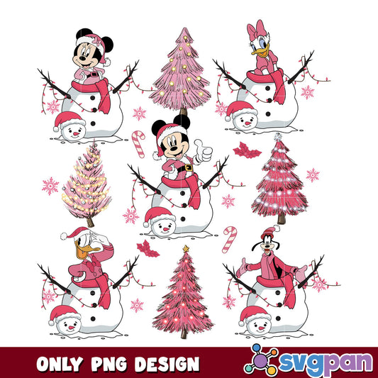 Mickey Friends Merry Xmas design png