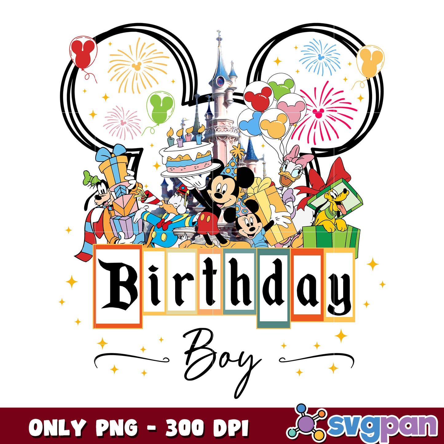 Mickey Friends birthday boy png, birthday mickey mouse png