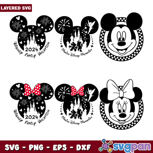 Mickey Minnie Disney Family Vacation SVG Bundle