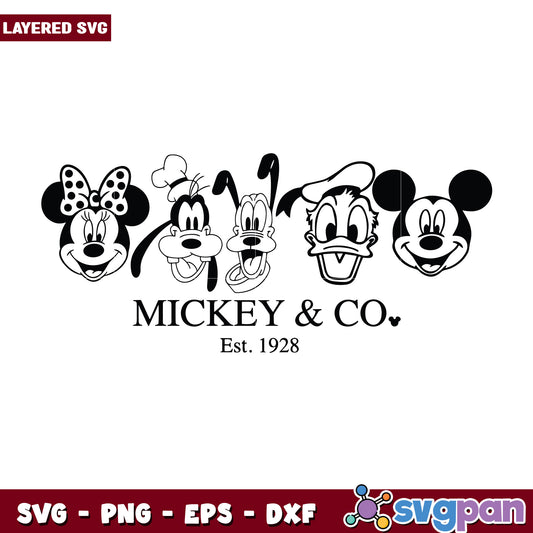 Mickey Minnie Goofy Donald SVG