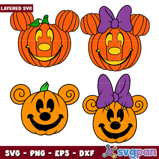 Mickey Minnie Pumpkin SVG Bundle