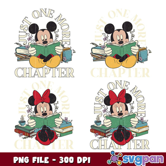 Mickey Minnie Reading Bundle PNG