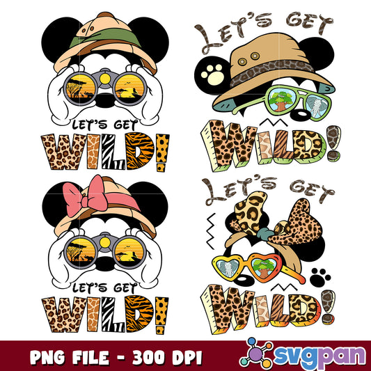 Mickey Minnie Safari Bundle PNG