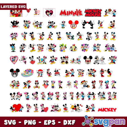 Mickey Minnie Valentine SVG Bundle