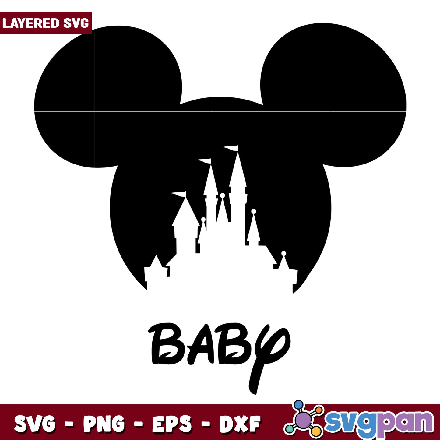 Mickey Mouse Baby Castle SVG Cut File