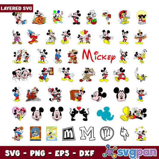 Mickey Mouse Bundle SVG Collection for Crafting Fun