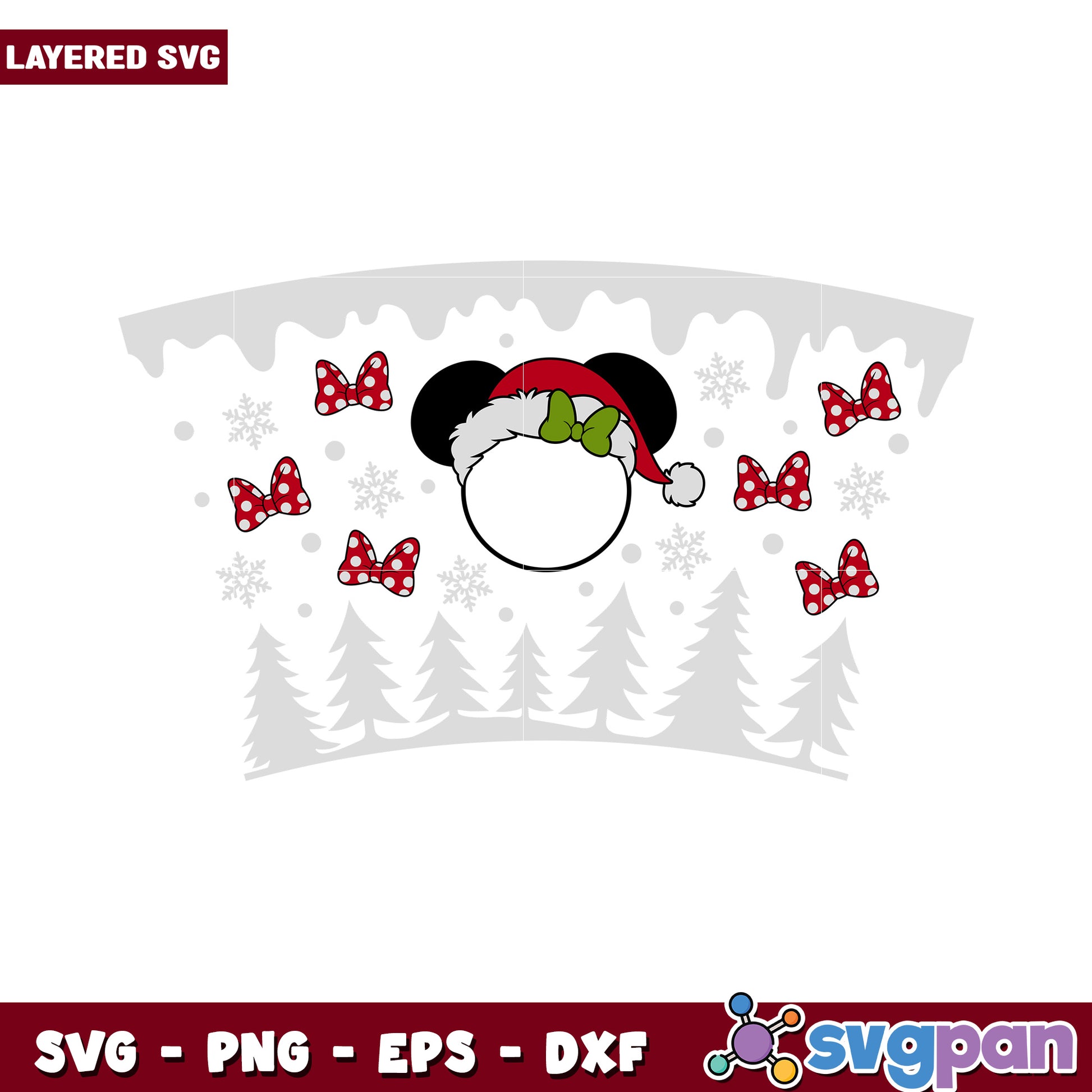 Mickey Mouse Christmas SVG design for crafting projects, festive and fun