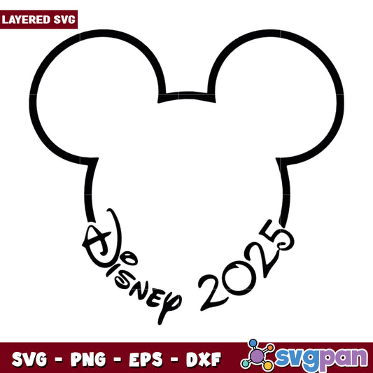 Mickey Mouse Disney 2025 SVG