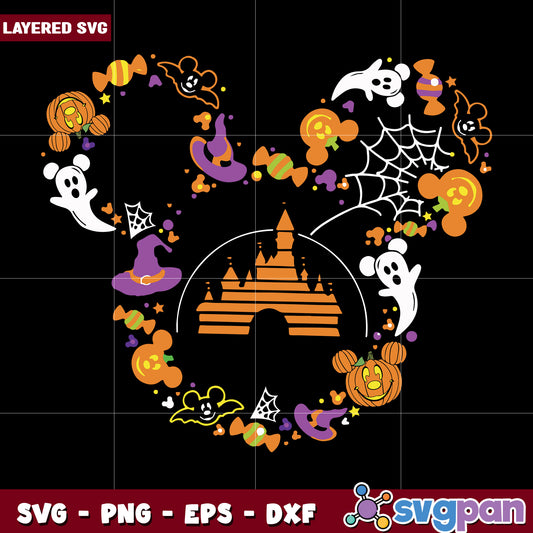 Mickey Mouse Disney Halloween svg, happy halloween svg, spooky season svg