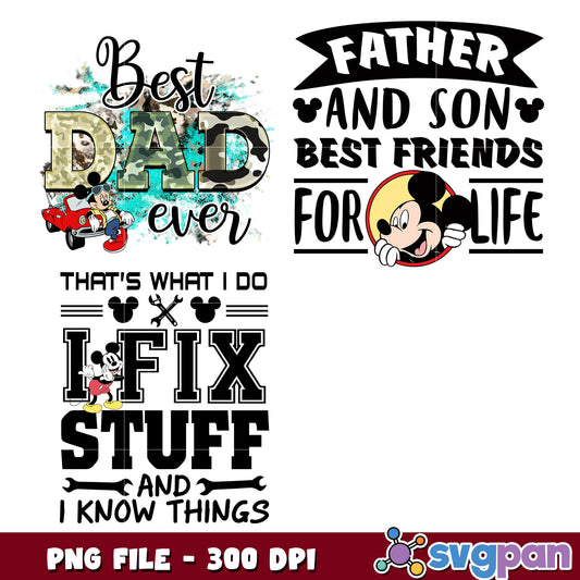 Mickey Mouse Father Son Bundle PNG