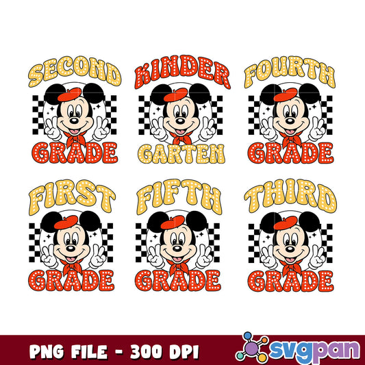 Mickey Mouse Grade School PNG Bundle