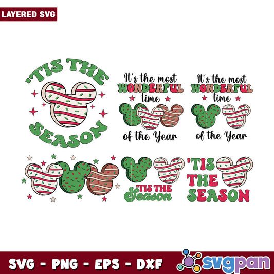 Mickey Mouse Holiday SVG Bundle for Festive Decor