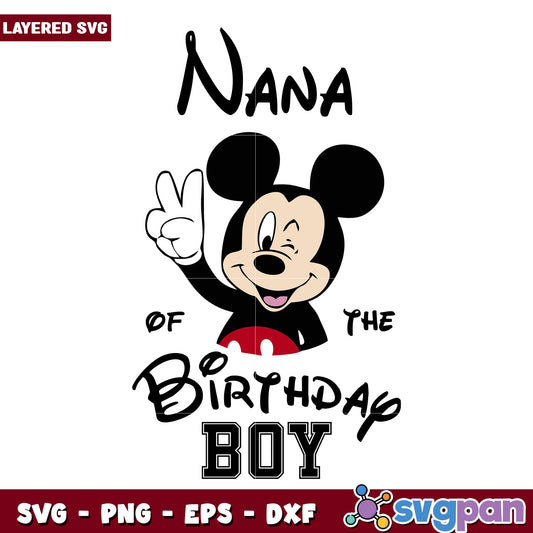 Mickey Mouse Nana Birthday SVG