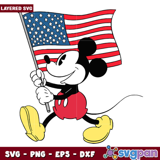 Mickey Mouse Patriotic SVG