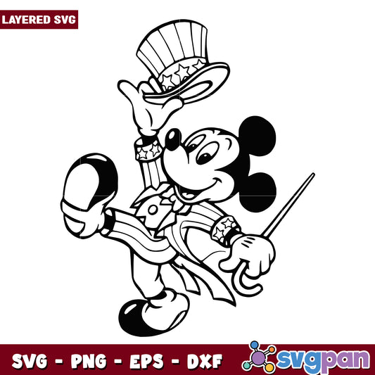 Mickey Mouse Patriotic SVG Cut File