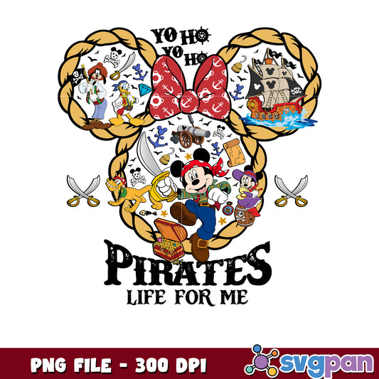 Mickey Mouse Pirate PNG Design