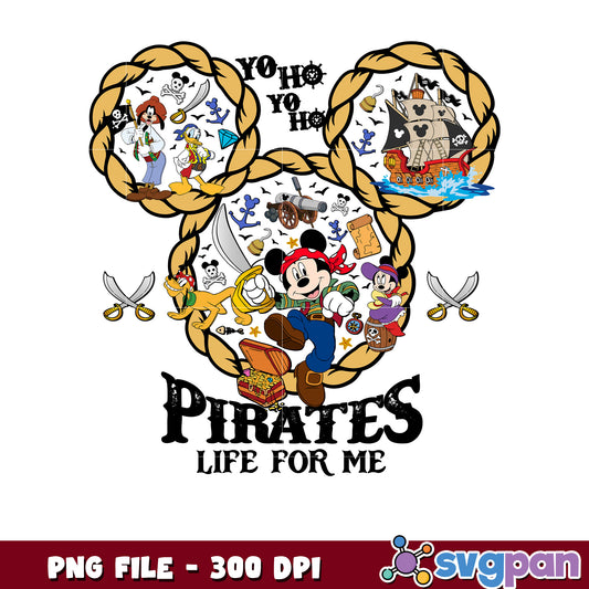 Mickey Mouse Pirates PNG Design