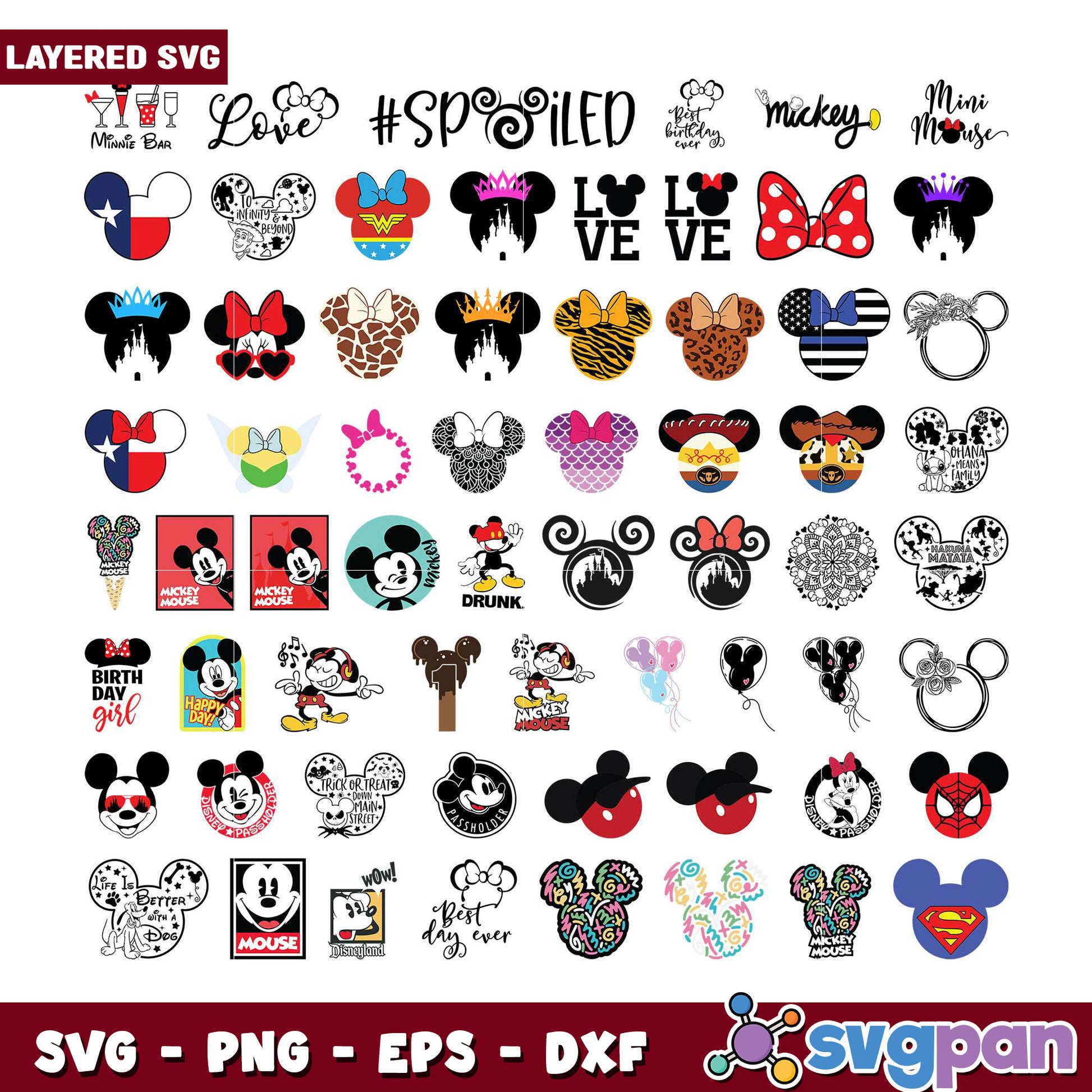 Mickey Mouse SVG Bundle 30+ Designs
