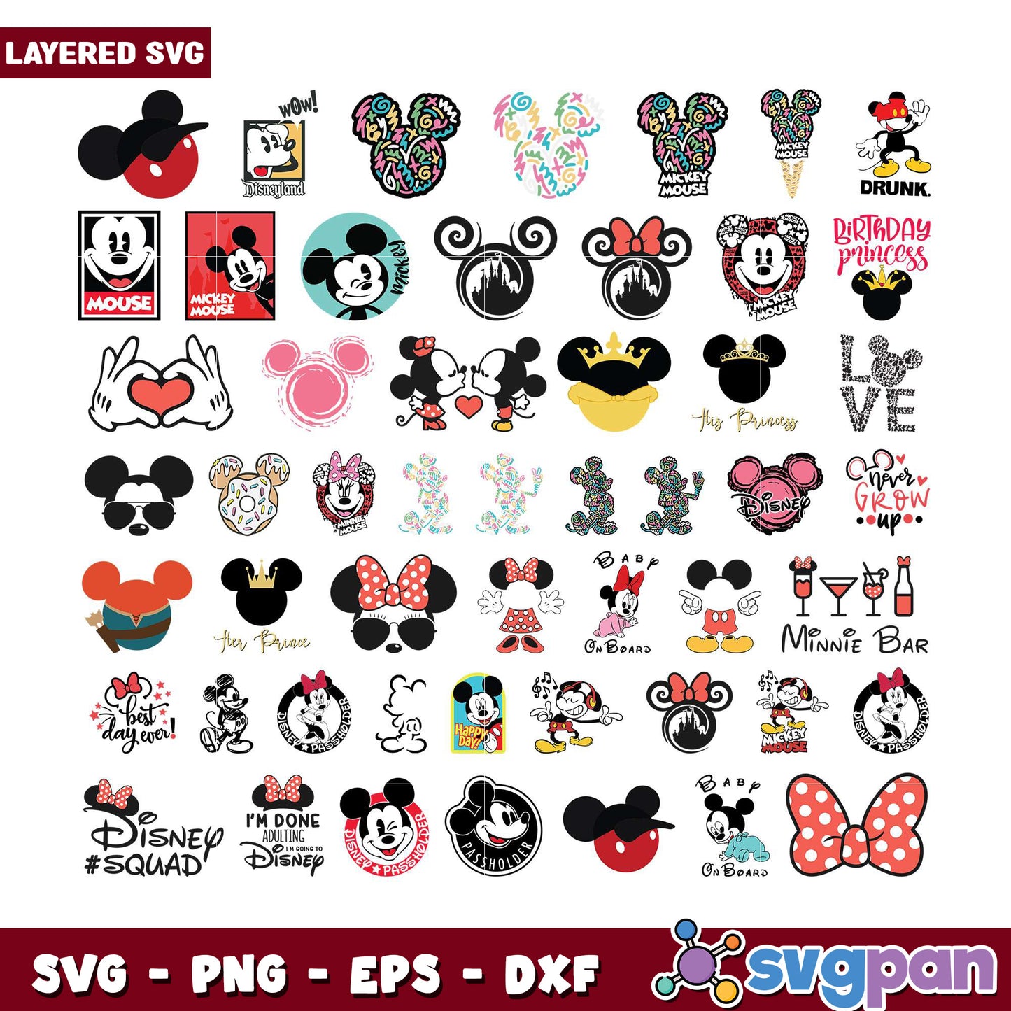 Mickey Mouse SVG Bundle Fun Designs for Crafting