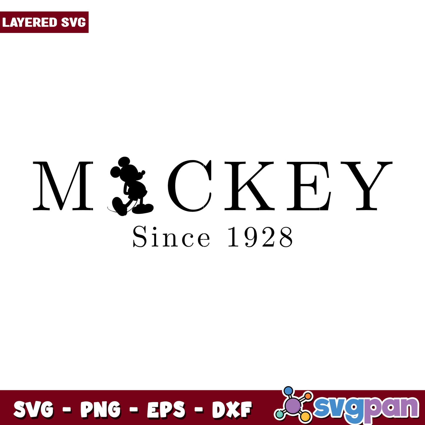 Mickey Mouse SVG Logo 1928