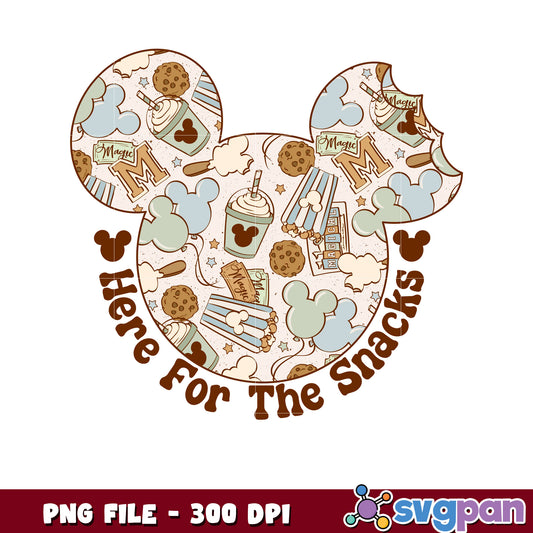 Mickey Mouse Snacks PNG Sublimation