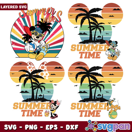 Mickey Mouse Summer SVG Bundle