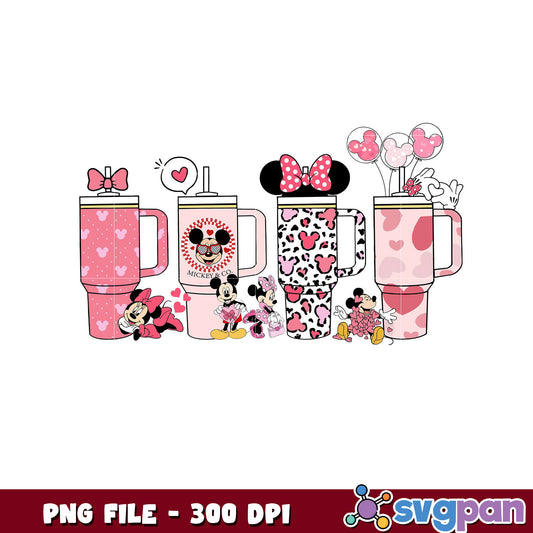Mickey Mouse cups for kids, cute pink design collection