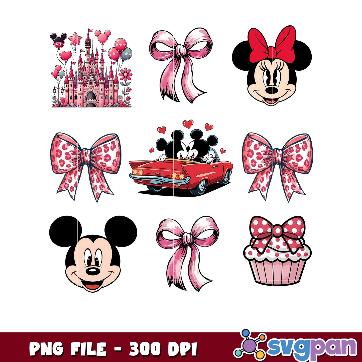 Mickey Mouse themed PNG collection, perfect for crafts