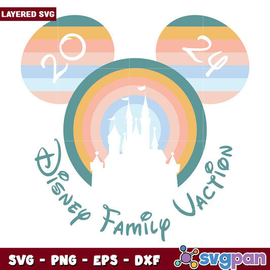 Mickey 2024 disney family vacation svg, Disney characters svg, Digital Download