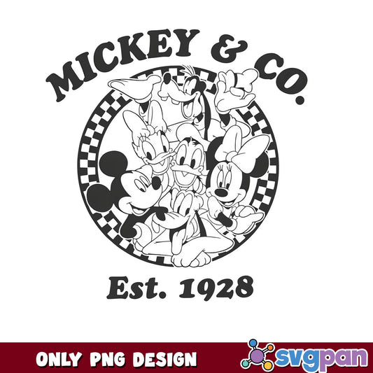 Mickey And Co Est 1928 PNG, Disney Friends PNG, Mickey Mouse PNG