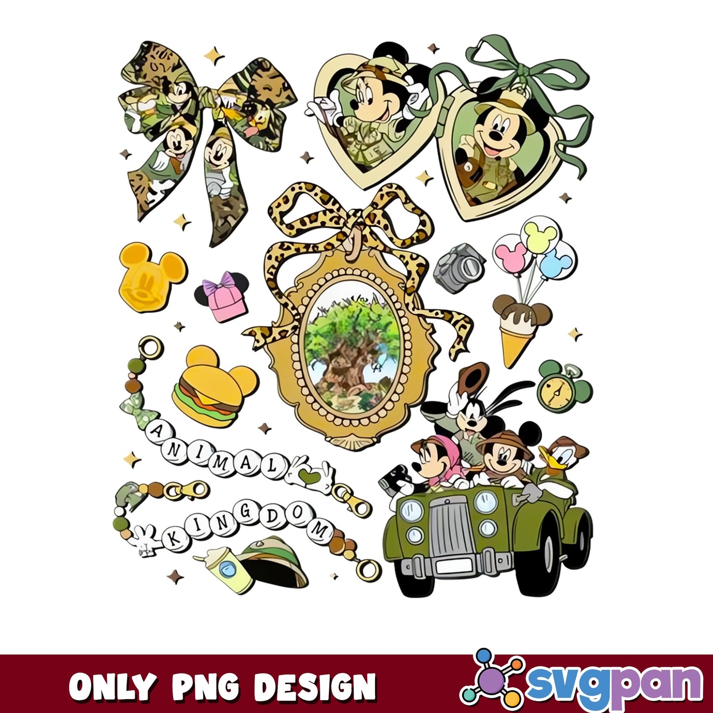 Mickey And Friends Animal Kingdom PNG, Disney Safari PNG, Tree Of Life PNG