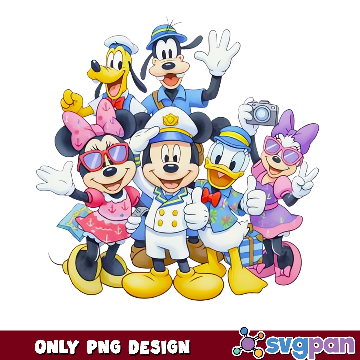 Mickey And Friends Cruise PNG, Disney Vacation PNG, Summer PNG