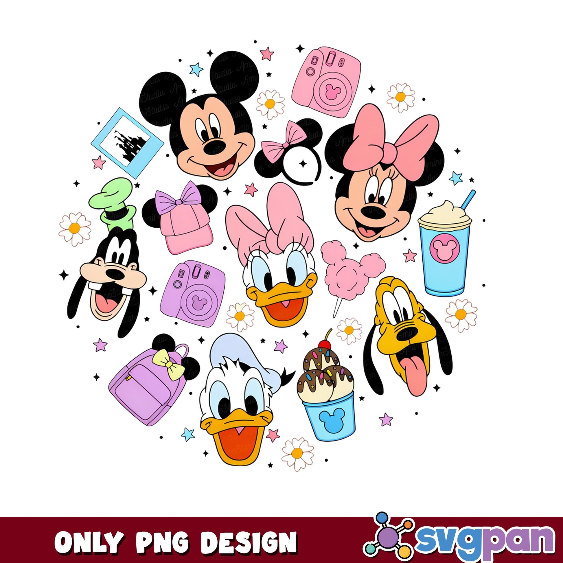 Mickey And Friends Disney Characters PNG, Minnie Goofy PNG, Disney Trip PNG