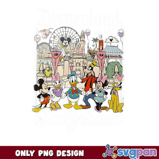 Mickey And Friends Disneyland PNG, Disney Castle PNG, Disney Trip PNG