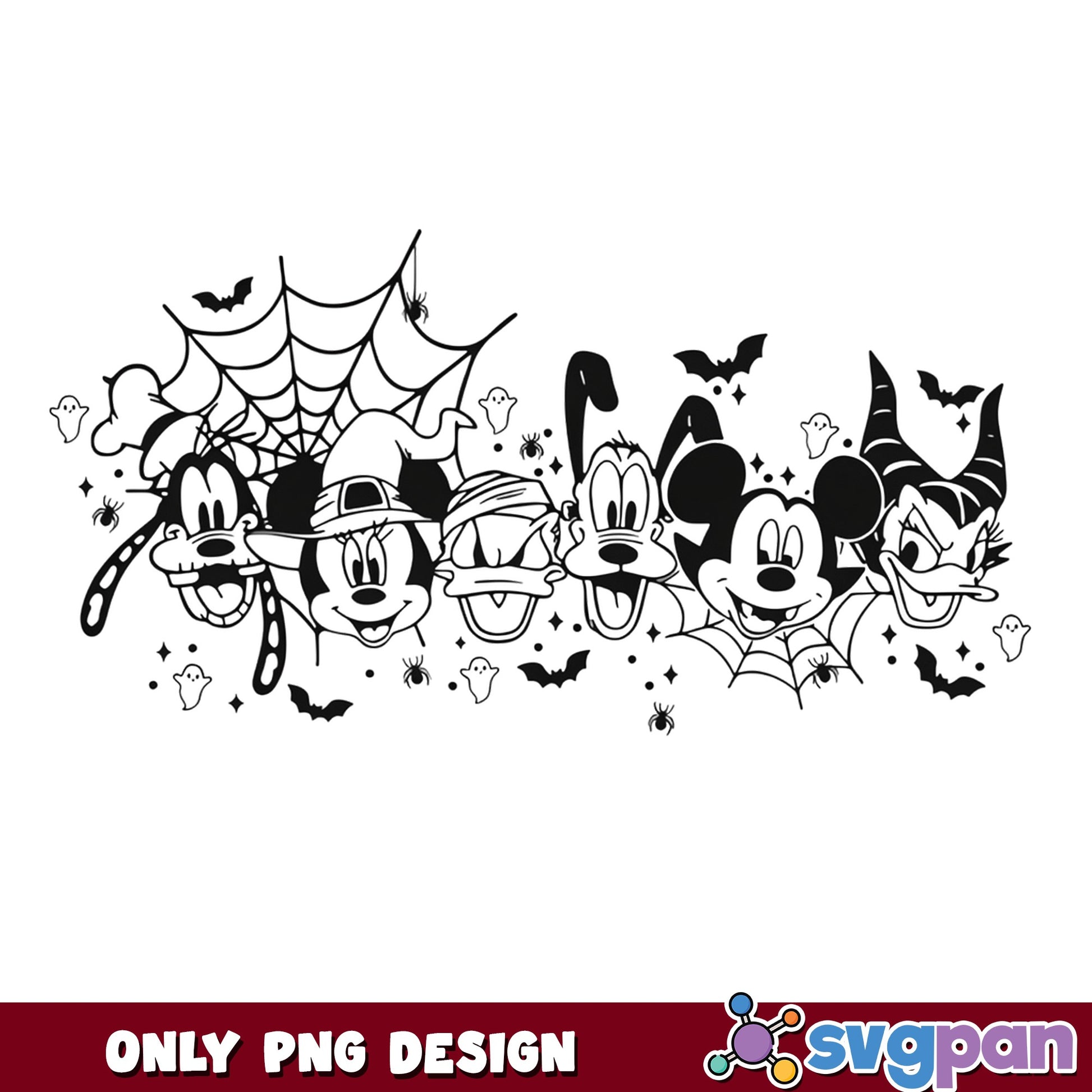 Mickey And Friends Halloween PNG, Disney Halloween PNG, Spooky Mickey PNG