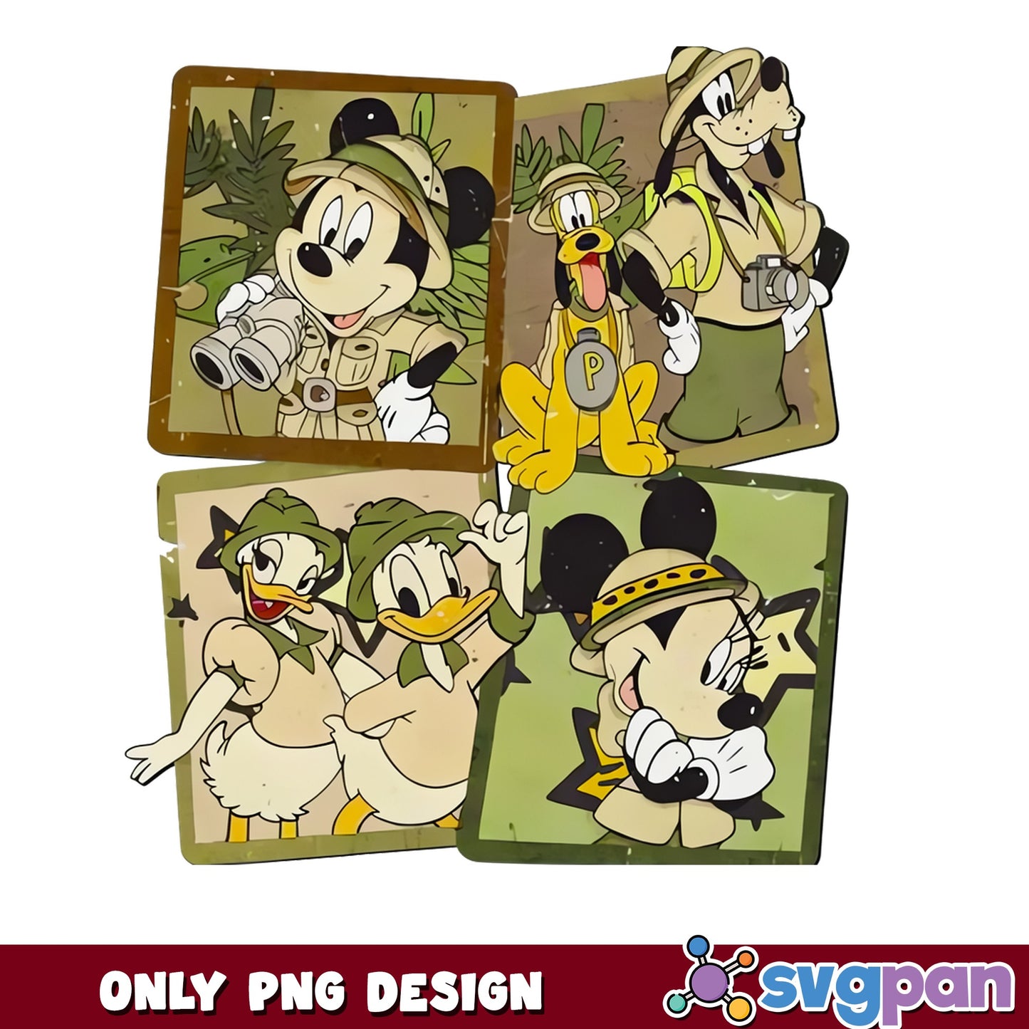 Mickey And Friends Safari PNG, Disney Animal Kingdom PNG, Disney Trip PNG