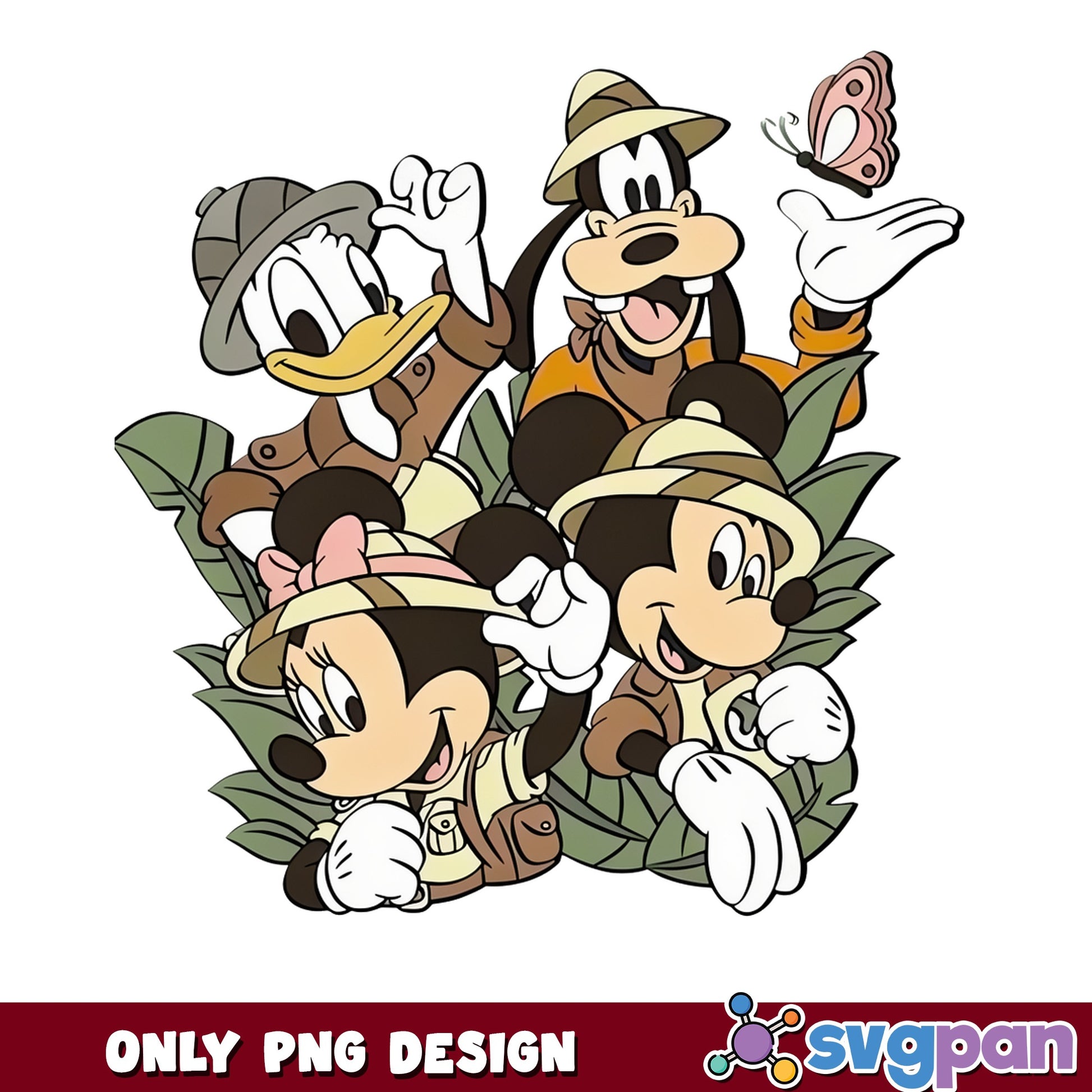 Mickey And Friends Safari PNG, Disney Animal Kingdom PNG, Donald Goofy PNG