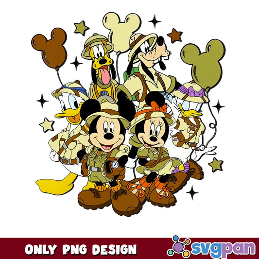 Mickey And Friends Safari PNG, Disney Animal Kingdom PNG, Vacation PNG