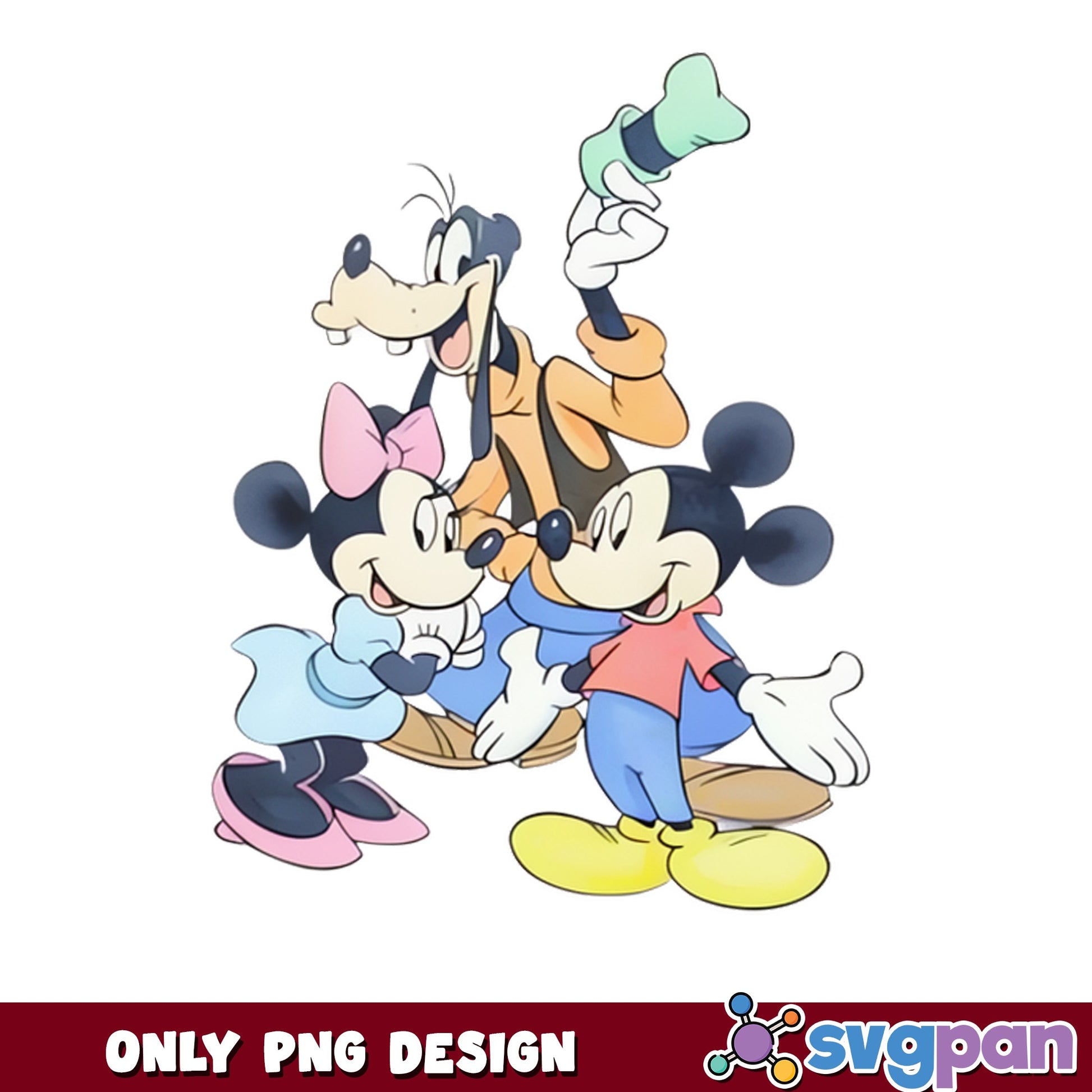 Mickey Minnie And Goofy PNG, Disney Friends PNG, Disney PNG