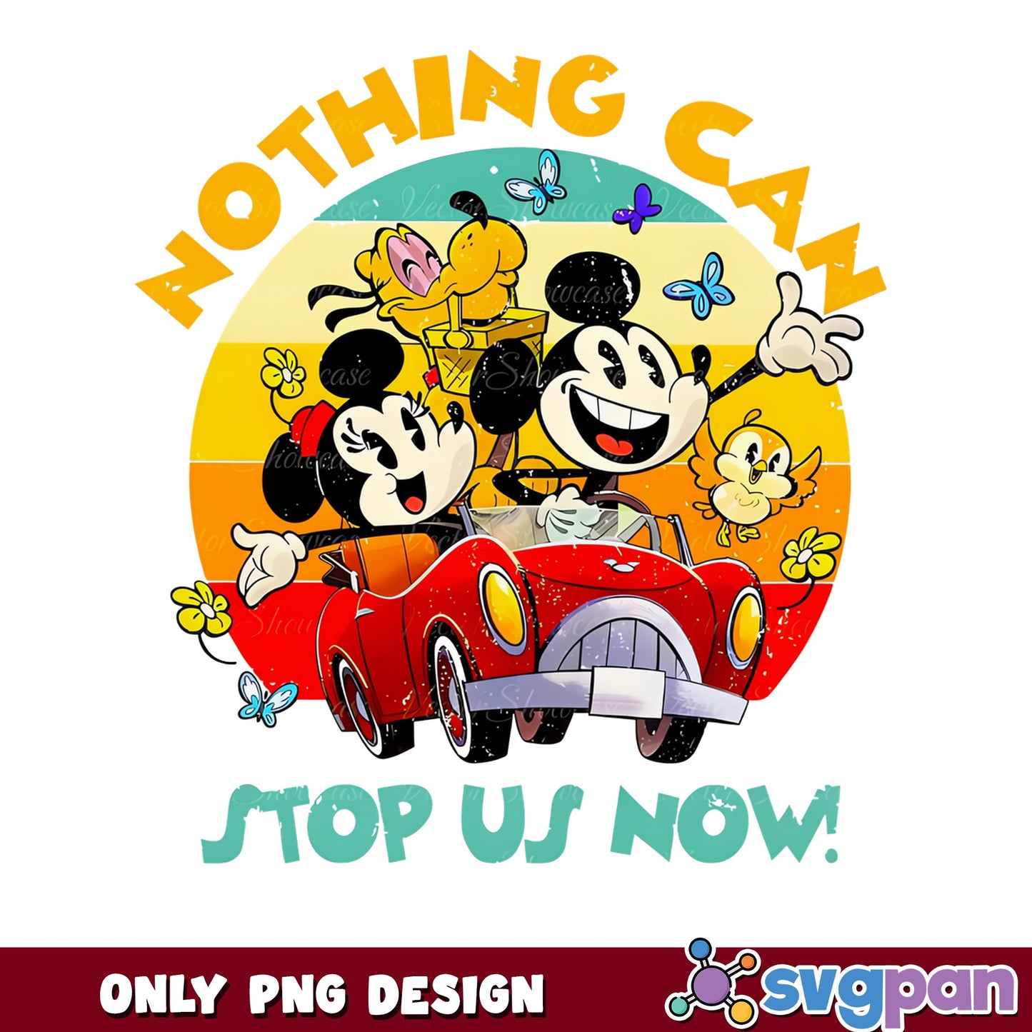 Mickey Minnie Nothing Can Stop Us Now PNG, Disney PNG, Retro Disney PNG