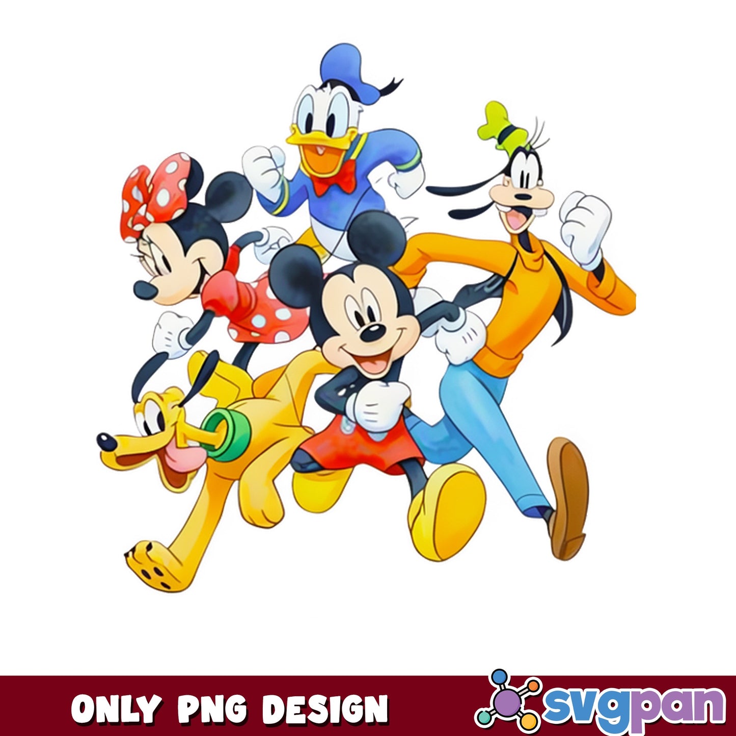 Mickey Mouse And Friends PNG, Disney Characters PNG, Mickey Minnie PNG