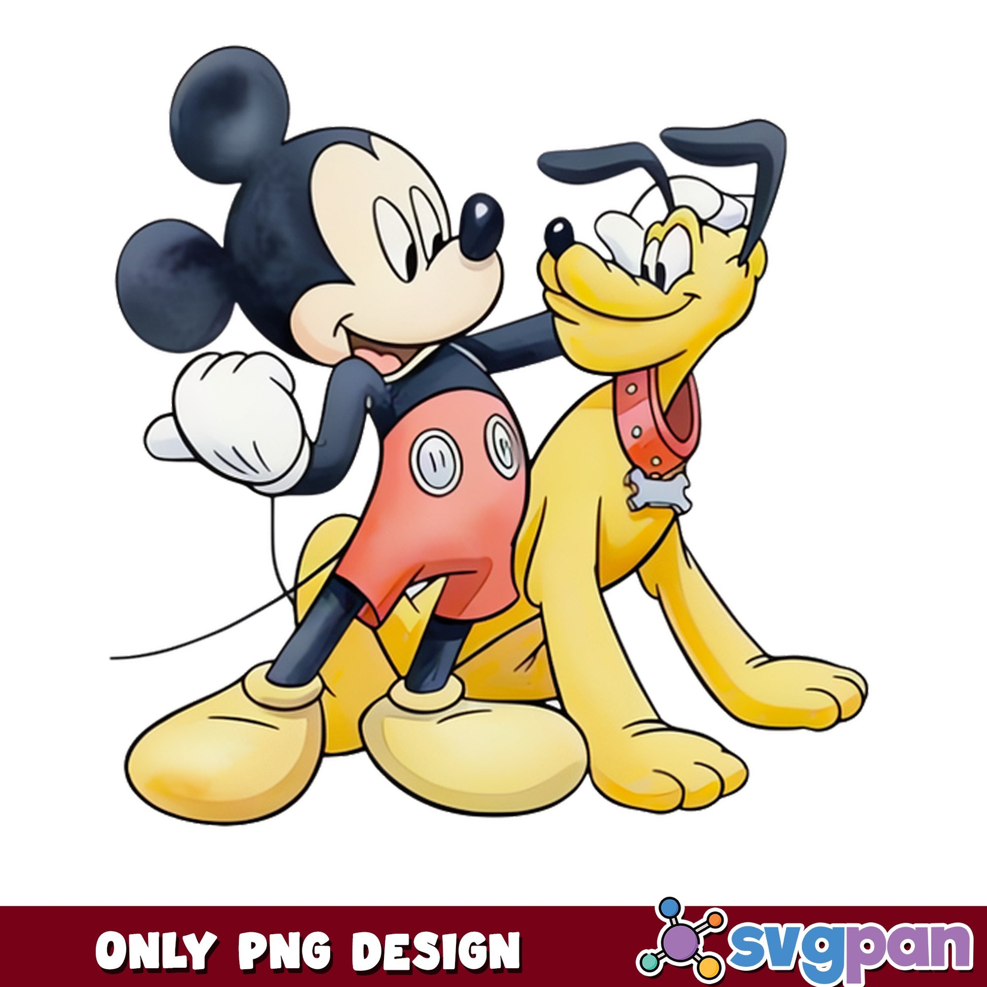 Mickey Mouse And Pluto PNG, Disney Friends PNG, Mickey Dog PNG